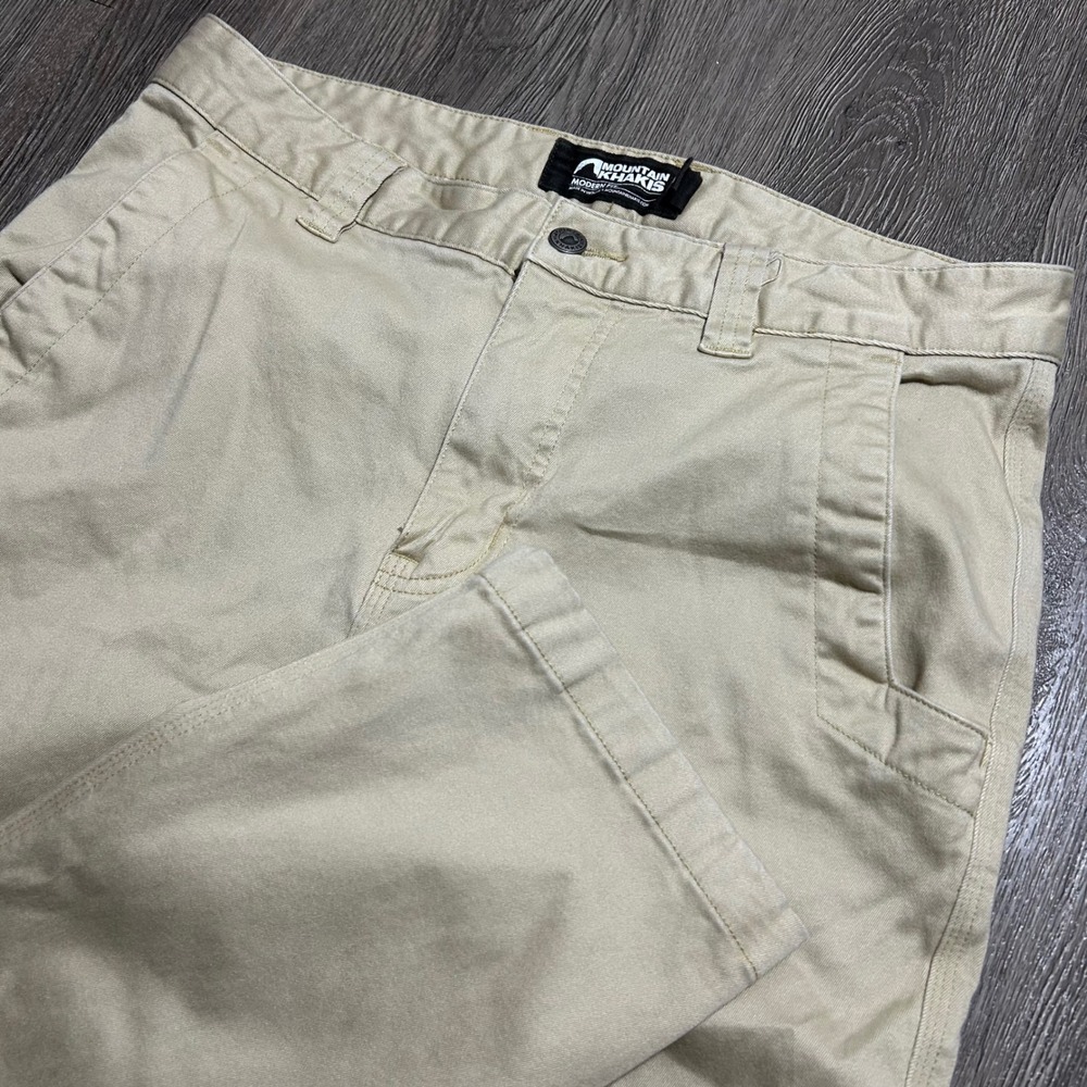 Mountain Khakis Teton Pant 33x34 (Fits 33X32) Khaki Tan Modern Fit Cotton Chinos